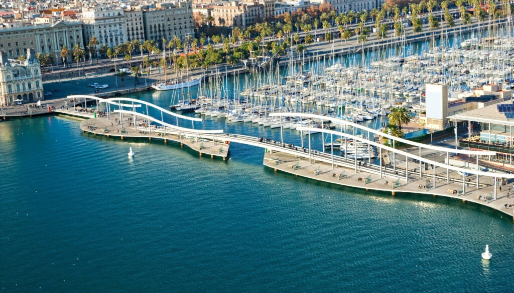 Barcelona Sehenswürdigkeiten Hafen - Die Rambla del Mar 