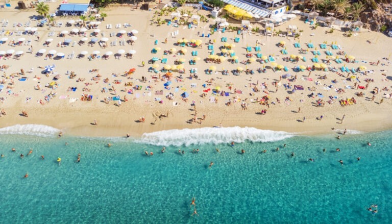 Strandleben in voller Blüte